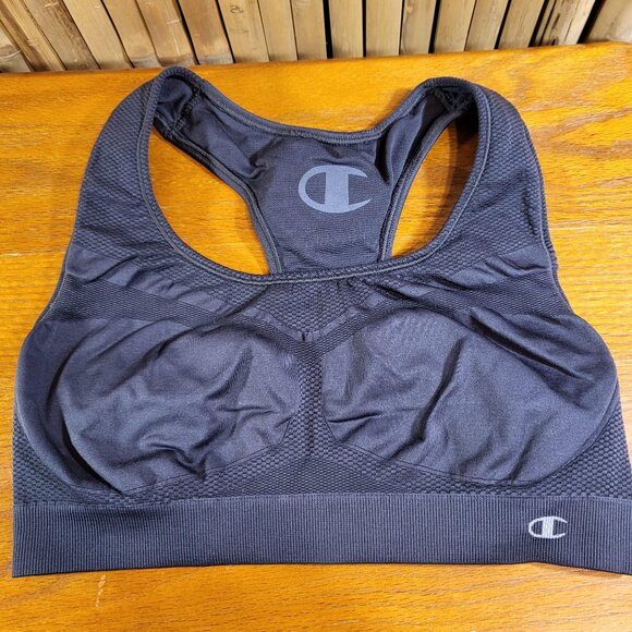 Champion Infinity Racerback Sports Bra Medium Support Size Large Dark Gray - Picture 1 of 6